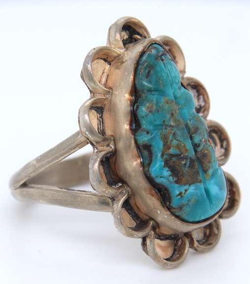 Vintage Sterling Silver Turquoise Ring