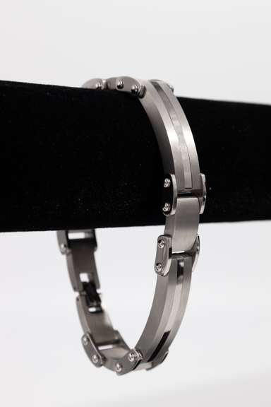 10mm Titanium Bracelet Brushed Finish 8.5 Inch