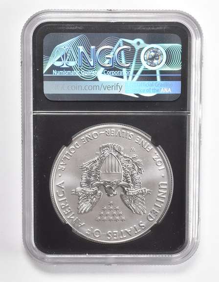 MS70 2019-W Burnished Silver Eagle First Day Washington Signed - NGC