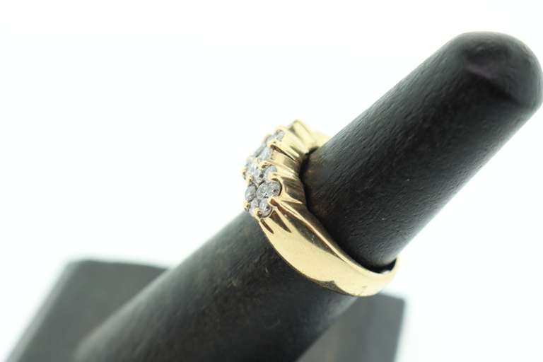 LADIES 14K GOLD AND DIAMOND BAND
