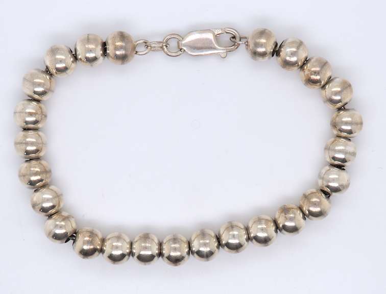 Vintage 925 Sterling Silver Ball Bracelet