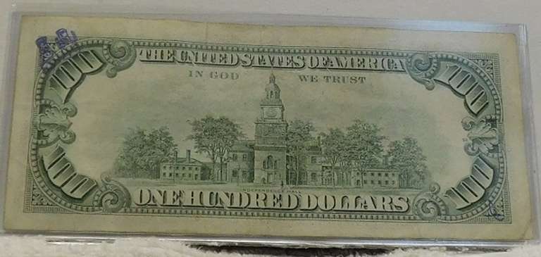 1985 $100. Fed Res Note nice, almost Unc
