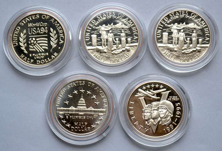 6 Proof Commemerotive US Clad Halves