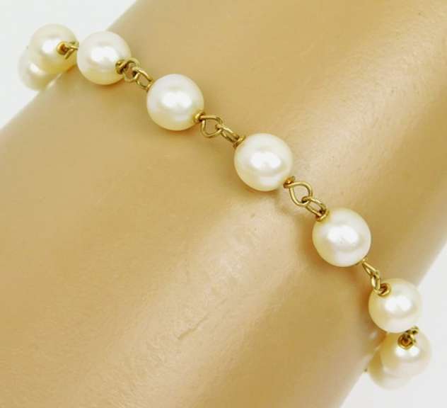 Vintage 14K Multi-Pearl Bracelet