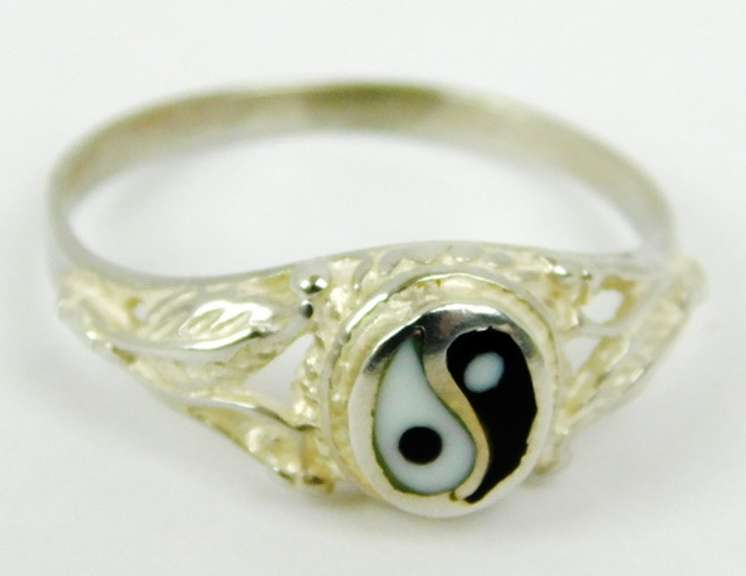 Sterling Filigree Ying & Yang Earrings & Ring