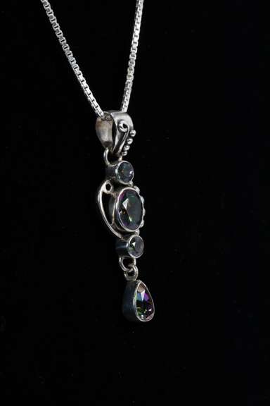 Sterling Silver Mystic Quartz Gemstone Pendant
