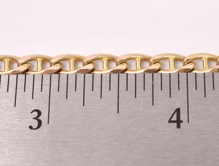 Classic Mariner Chain Bracelet in Yellow Gold