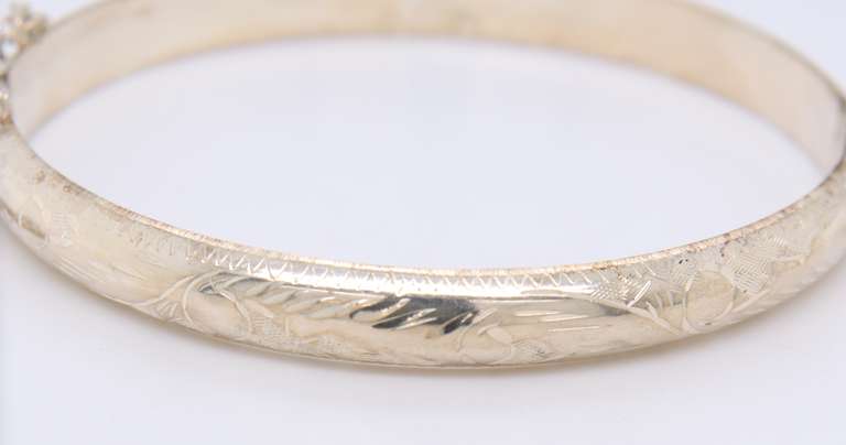 Vintage 925 Sterling Silver Bangle Bracelet
