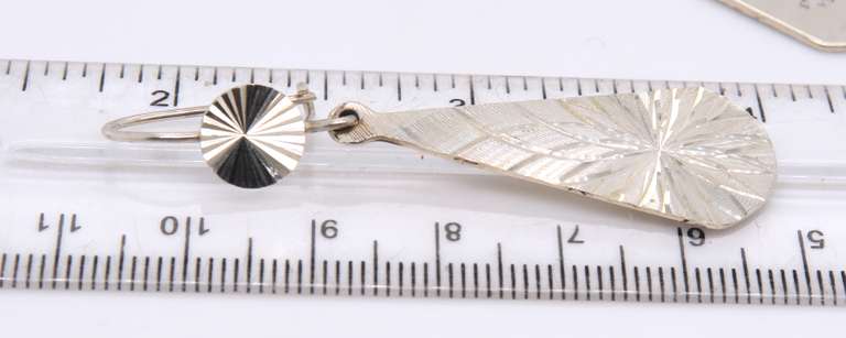 Vintage 925 Sterling Silver Mexico Signed Dangle Earrings