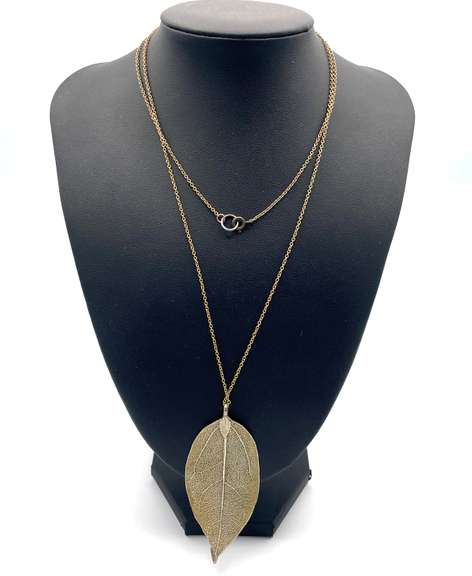 Gold-Toned Leaf Necklace