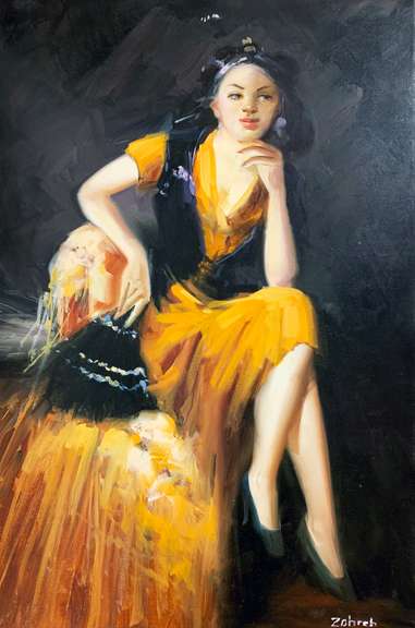 Zohreh Khaleghi Original Oil on Canvas