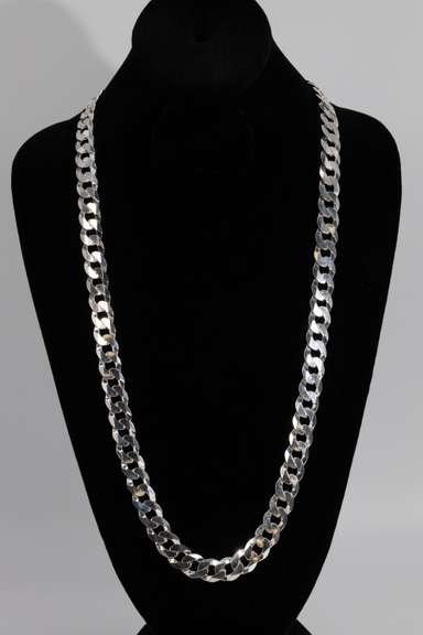 .925 Sterling Silver 15mm Curb Link Chain 30 Inch
