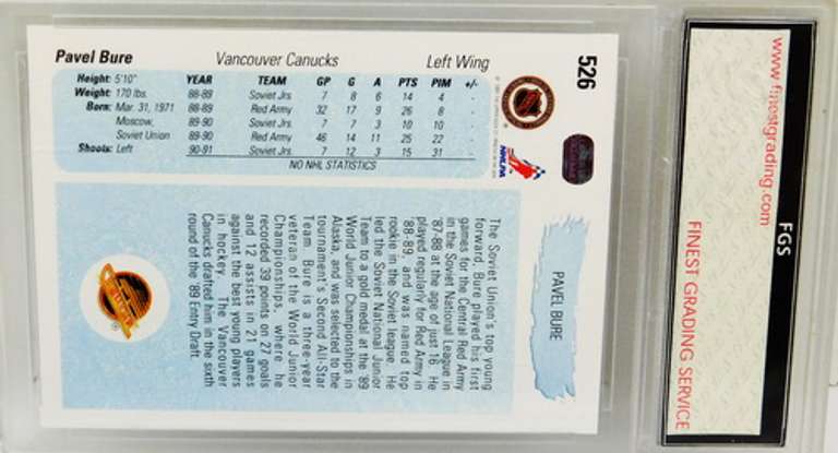 Pavel Bure 1990 Hockey Card, Gem MT 10