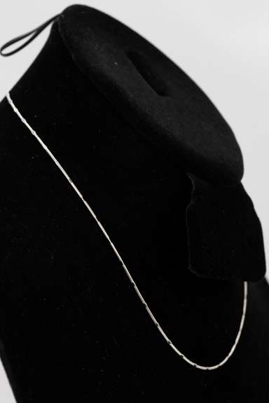 Italian .925 Sterling Silver 1mm Snake Chain w/Design 16 Inches