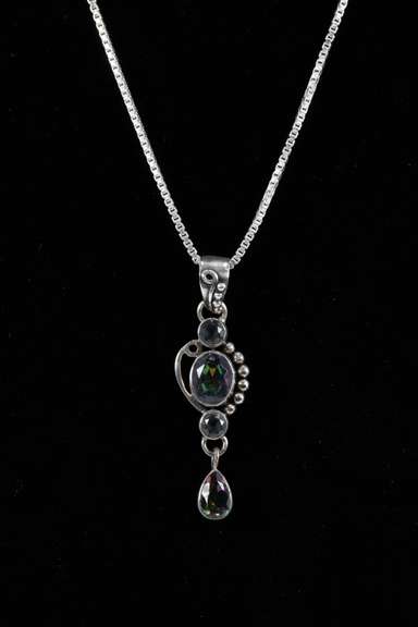 Sterling Silver Mystic Quartz Gemstone Pendant