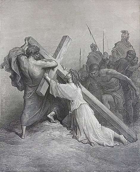 Gustav Dore, Christ Fainting Under the Cross