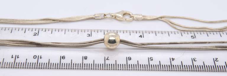 Italian 925 Sterling Silver Multi Strand Snake Chain Necklace