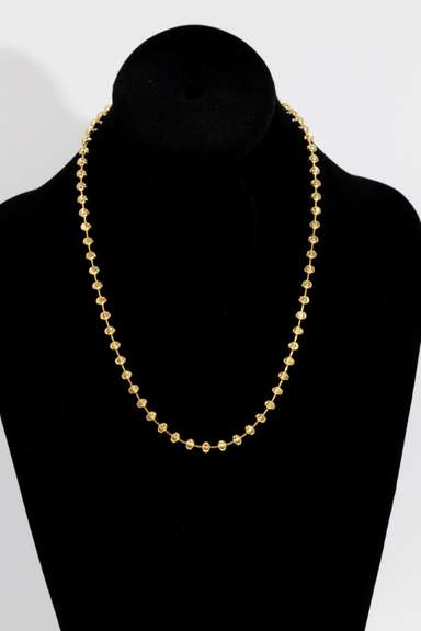 10K 5mm Mooncut Bead Gold Chain 20 Inch