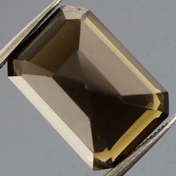 Gem grade! 8.46ct emerald cut Smoky Quartz