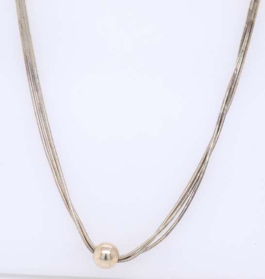 Italian 925 Sterling Silver Multi Strand Snake Chain Necklace