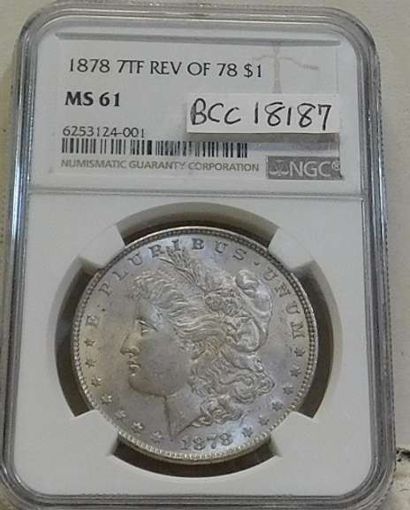 1878 7TF Rv 78 Morgan Dol NGC MS-61