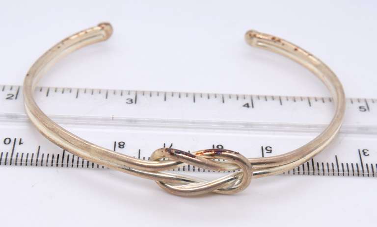 Vintage 925 Sterling Silver Infinity Cuff Bracelet