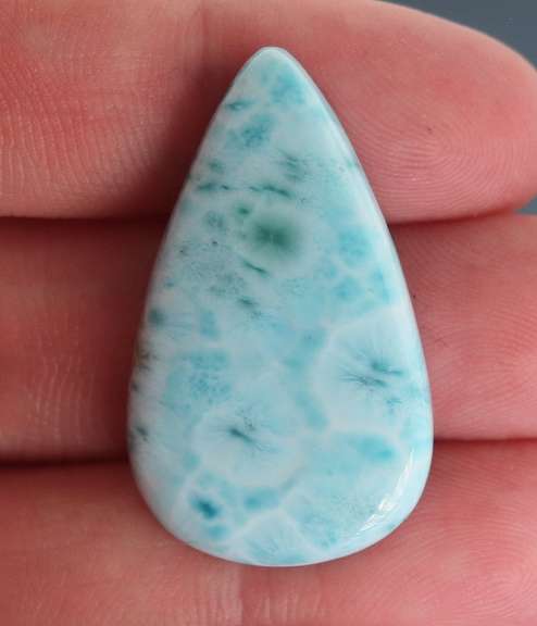 Collectors 32.85ct sky blue Larimar cabochon
