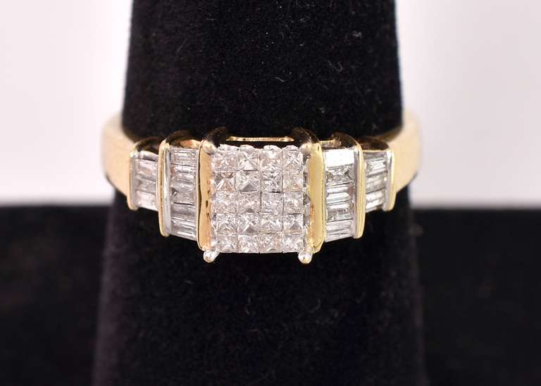 Sparkling Diamond Ring in 14K Yellow Gold
