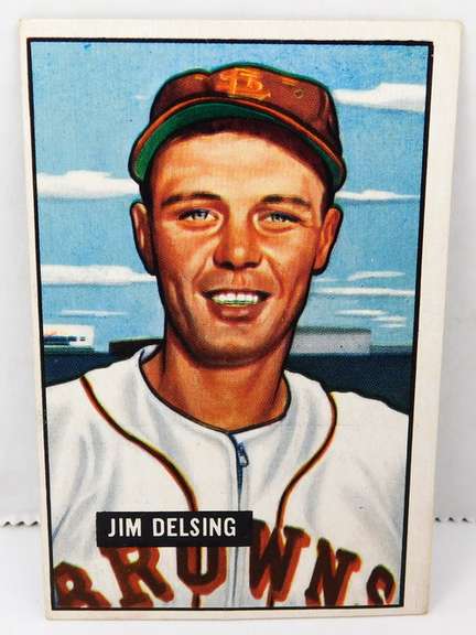 1951 Jim Delsing Bowman Baseball Card