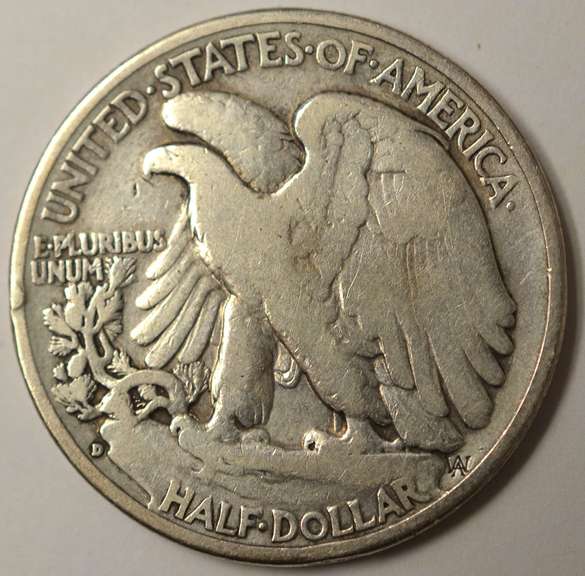 1938-D Walking Liberty Half Dollar Better Date, Circulated.