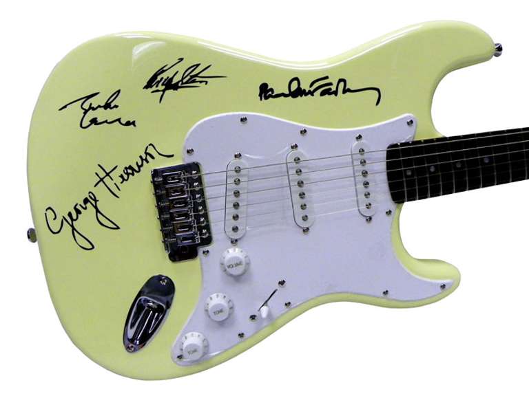 The Beatles Autographed Facsimile Signed Guitar