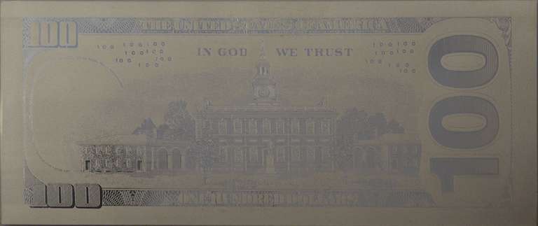 5 Gram Silver $100 Bill Bar. Not a genuine US $100.