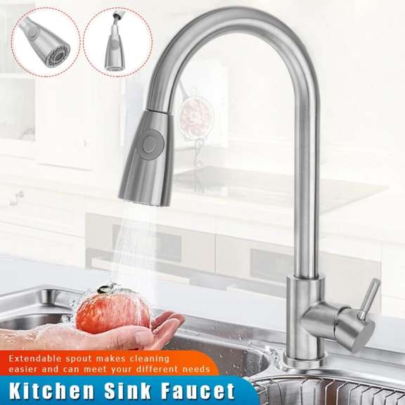 Kitchen Faucet with Pull Down Sprayer Head