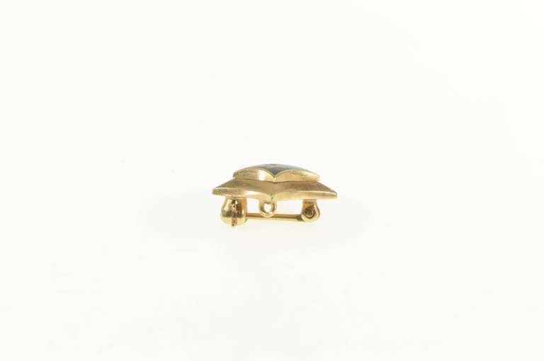 10K Yellow Gold Alpha Iota Lambda Enamel Squared Lapel Pin/Brooch