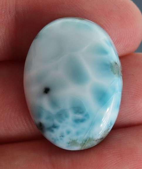 Lovely 28.83ct sky blue Larimar cabochon