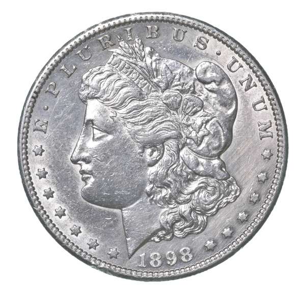 1898-S/S VAM 1A CL 9 DB Wreath Morgan Silver Dollar