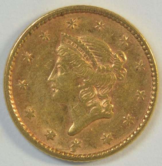 Original and attractive 1852 US Type One $1 Gold Piece