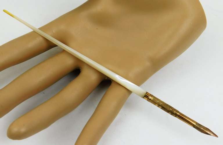 Antique Mother of Pearl Dip Pen with Box
