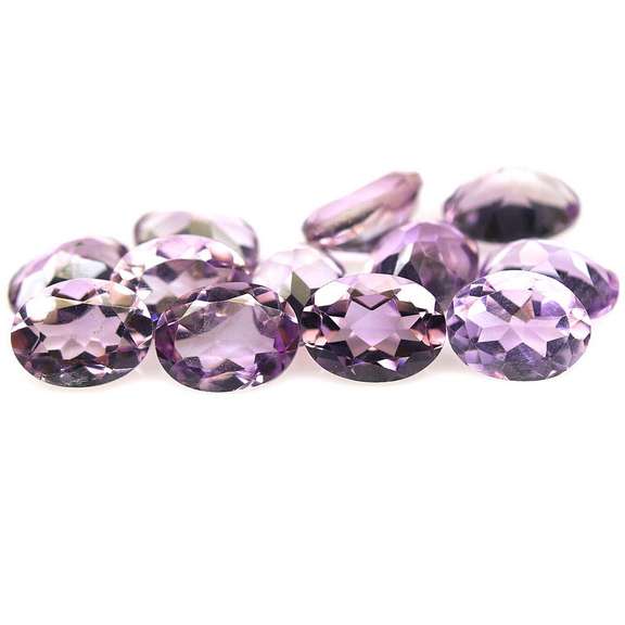 Glittering 13.15ct 8x6mm real Brazilian Amethyst set