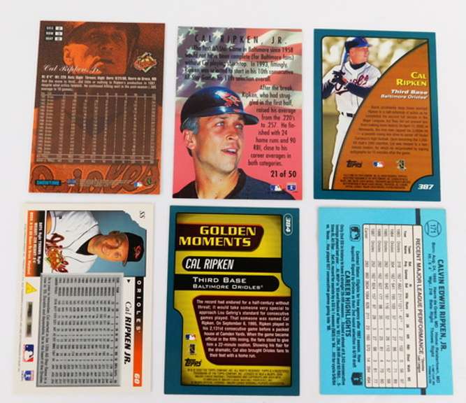 6 Cal Ripken, Jr. Baseball Cards