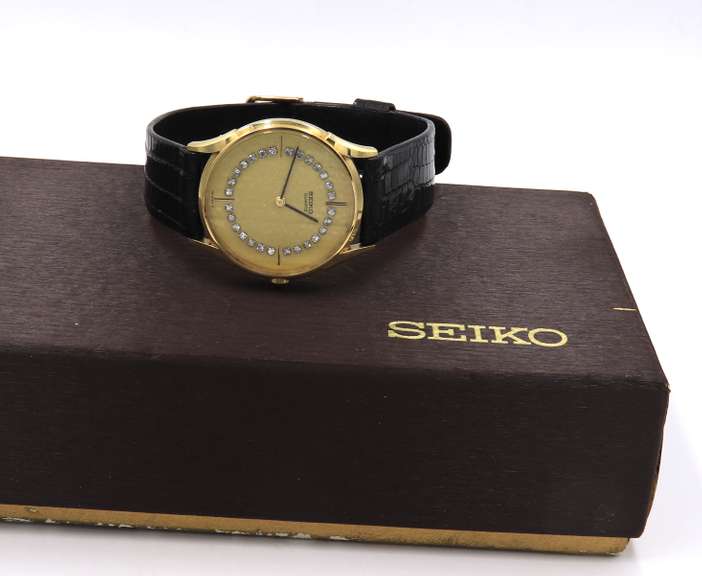 Seiko Yellow Gold Bezel Watch