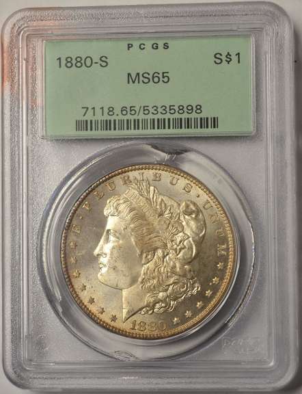1880-S Morgan Silver Dollar NGC MS65