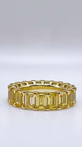 Sterling Silver Gemstone Eternity Band Ring