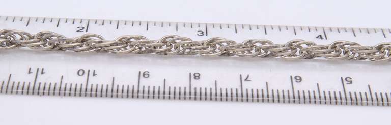 Vintage 925 Sterling Silver Rope Bracelet