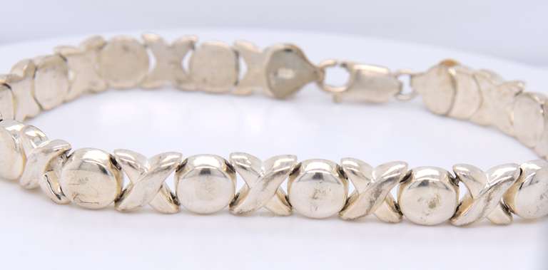 Vintage Italian Sterling Silver XO Bracelet
