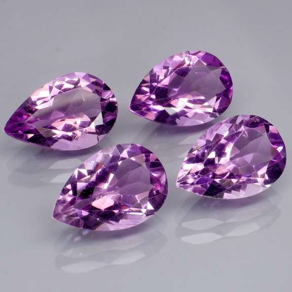 Glittering 10.91ct 12x8mm real Bolivian Amethyst set