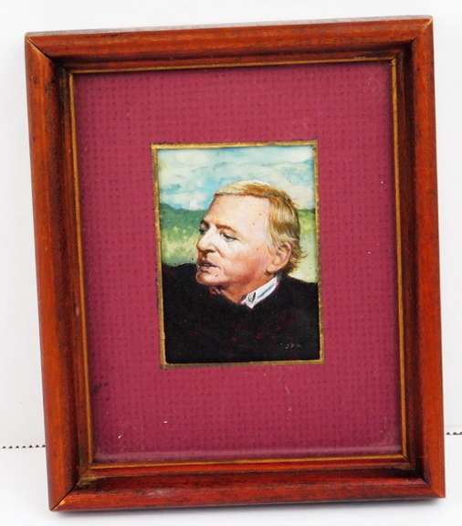 Miniature Watercolor William R. Buckley, Conservative