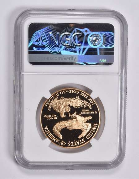 PF70 UCAM 1990-W $50 American Gold Eagle 1 Oz. .999 Fine Gold NGC