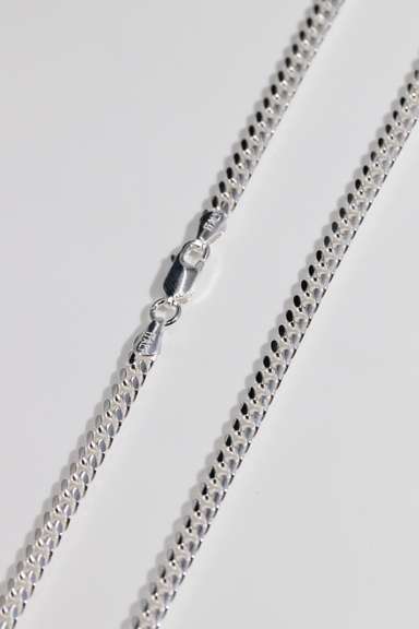 Italian .925 Sterling Silver 4.1mm Diamond Cut Miami Cuban Link Chain 24 Inches