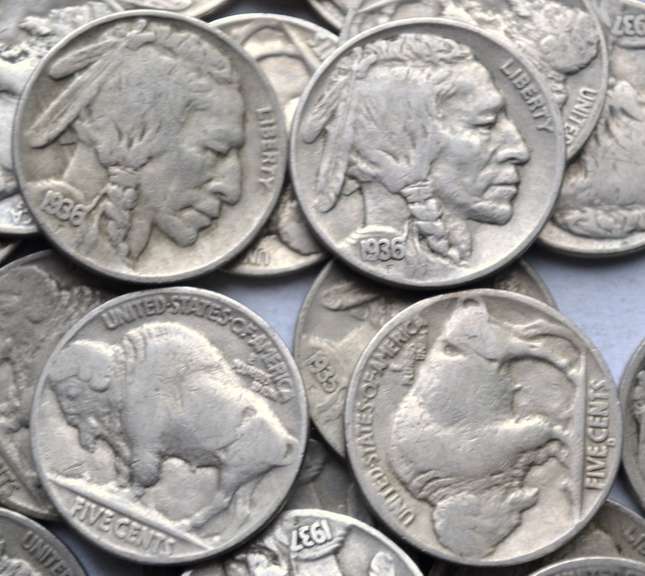 80 Full Date Buffalo Nickels